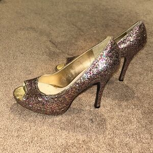 Platform glitter heels 7.5